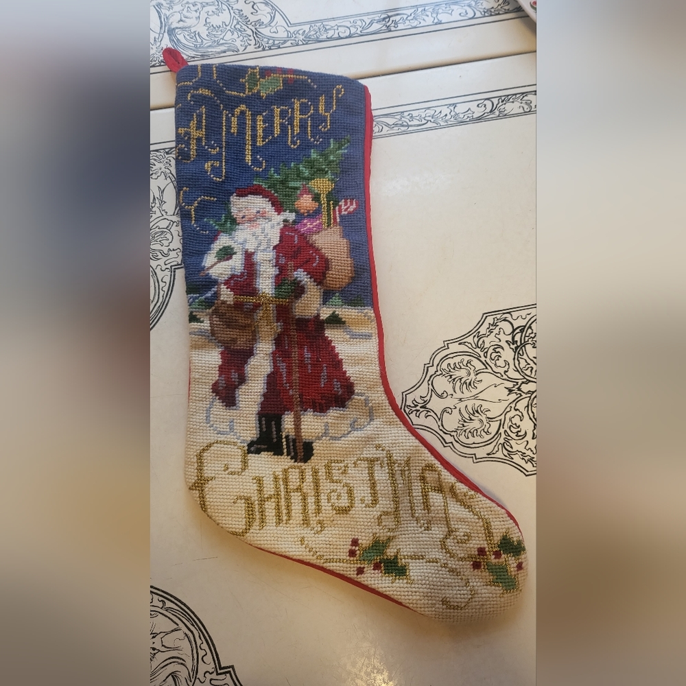 SANTA Hand-made Christmas Stocking